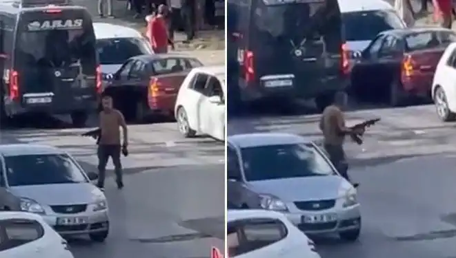 Başakşehir'de Pompalı Tüfekle Yolu Kapatan Şahıs Korku Saldı