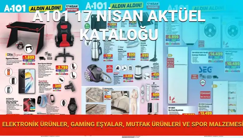 A101 Market’te 17 Nisan Fırsatları: Oyuncu Koltuğu, Fritöz ve Daha Fazlası!