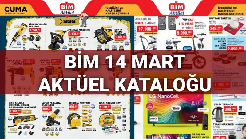 BİM 14 Mart Cuma Aktüel Kataloğu ile Alışverişte Yenilik: Elektrikli Süpürge, Çelik Termos ve Daha Fazlası!