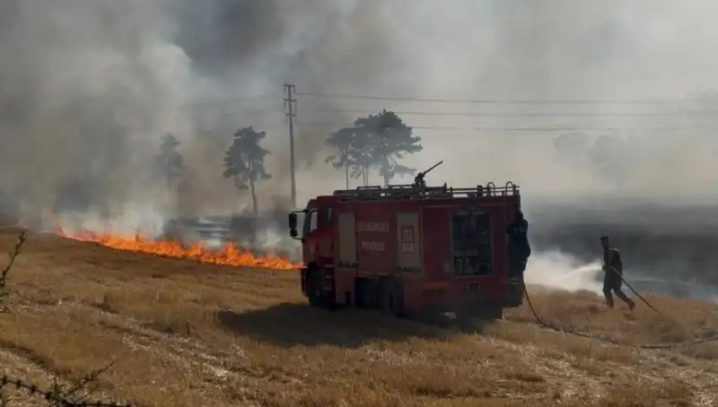 Kırklareli’nde Korkutan Anız Yangını: Doğa Ve Tarım Tehlikede!