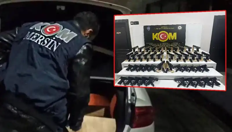 Mersin'de Şaşırtan Baskın: Otomobil Yerine Silah Deposu Ele Geçirildi!