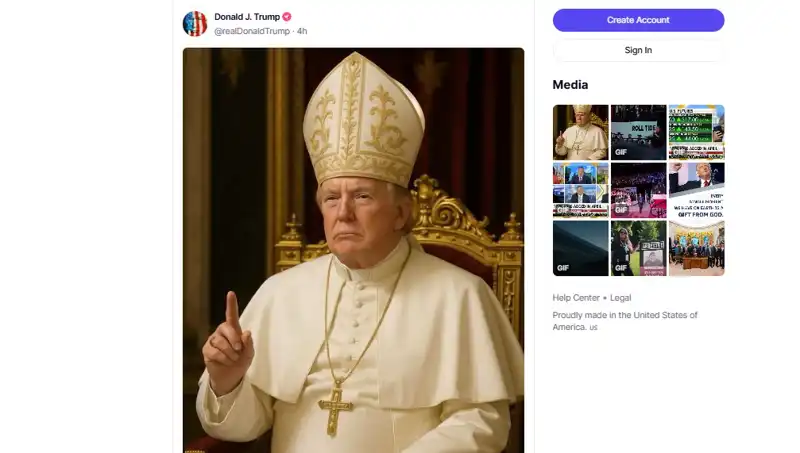 Trump, Papalığa Göz Kırptı: Kendi Fotoğrafını Paylaştı ve Tartışmaları Alevlendirdi