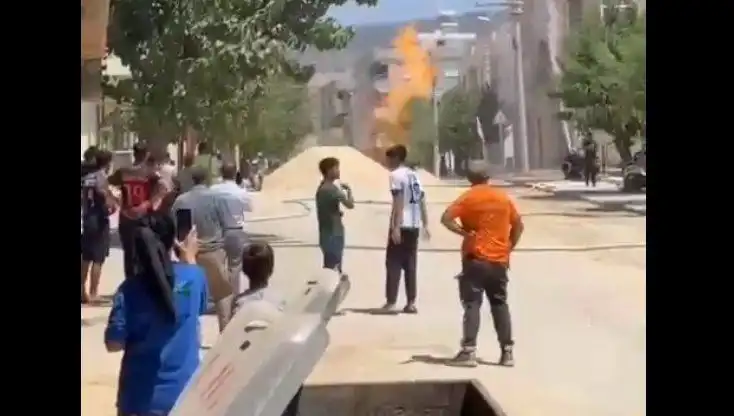 Kilis'te Doğalgaz Borusu Patladı: Şehirde Korku Dolu Anlar Yaşandı
