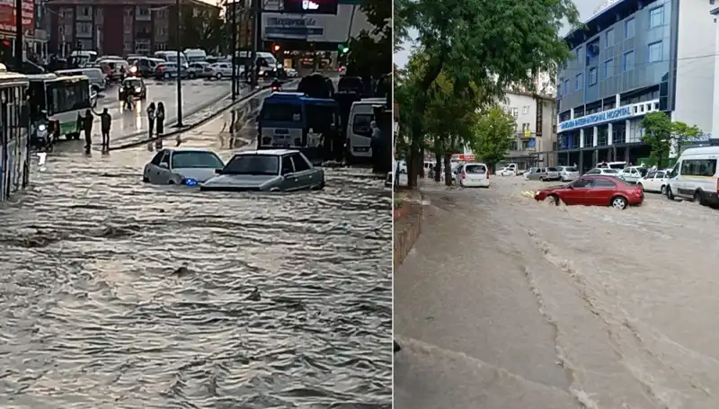 Ankara'da Yağmur Fırtınası: Arabalar Sürükleniyor, Hayatlar Tehlikede!